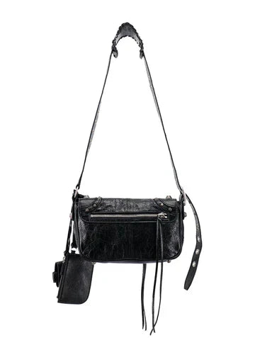 BALENCIAGA Borsa a tracolla in pelle con dettagli in metallo