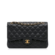 Chanel Classic Double Flap Jumbo Black Caviar Gold