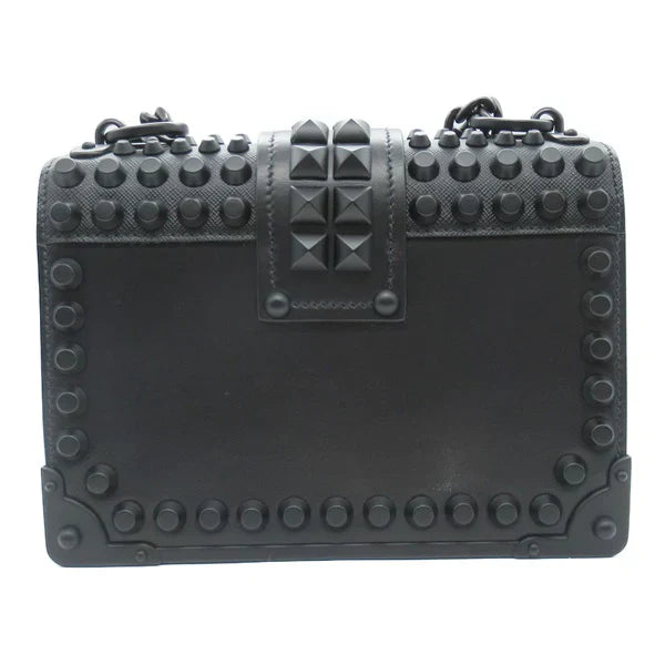 Prada Cahier Studded Shoulder Bag