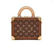 Louis Vuitton
Ebene Monogram Coated Canvas Petite Valise Top Handle Trunk Bag Gold Hardware, 2022