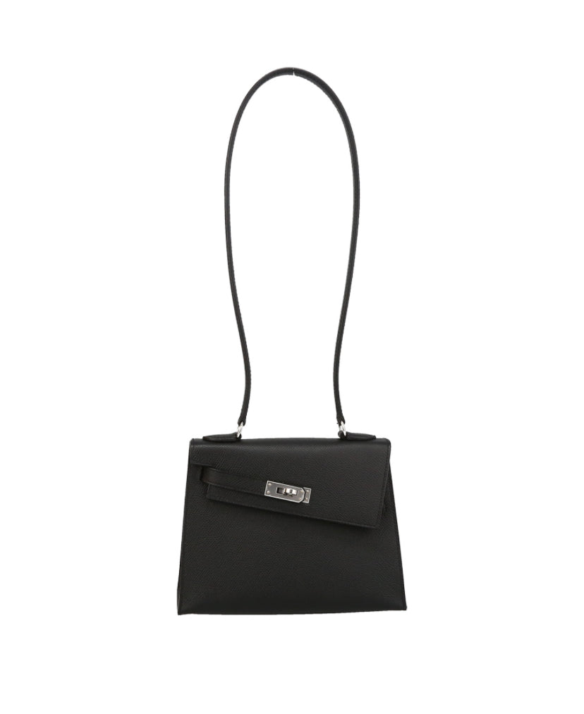 Borsa Hermès Kelly 20 cm in pelle Epsom nera