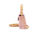 Chanel
Pink Quilted Lambskin Enamel Micro Extra Mini Handle Clutch with Chain Brushed Gold Hardware, 2022