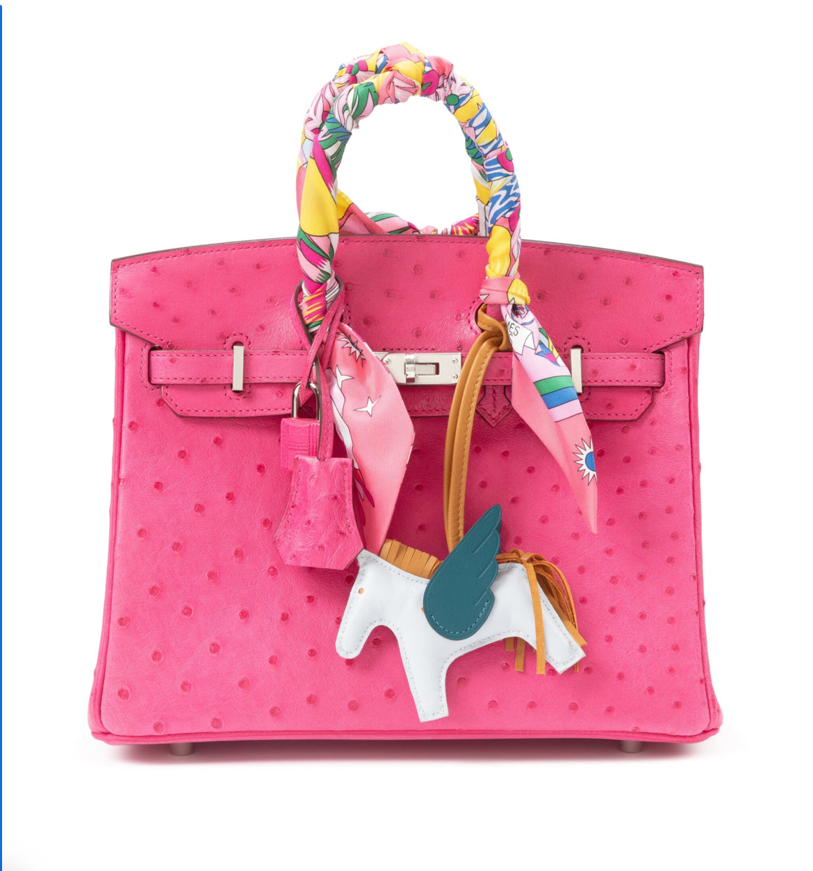 Hermès
Rose Tyrien Ostrich Birkin 25 Palladium Hardware, 2019
