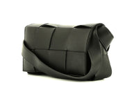 Cintura Bottega Veneta Cassette in pelle intrecciata nera