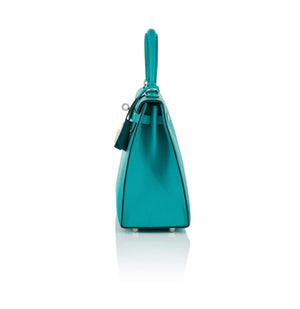 Bleu Paon Sellier Kelly 25 cm