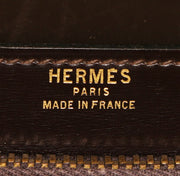 Pochette Hermès Jet in pelle box marrone