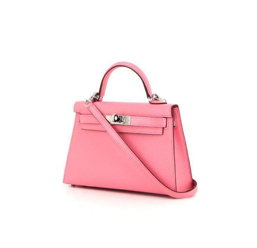 Borsa Hermès Kelly 20 cm in pelle Mysore Rose Confetti