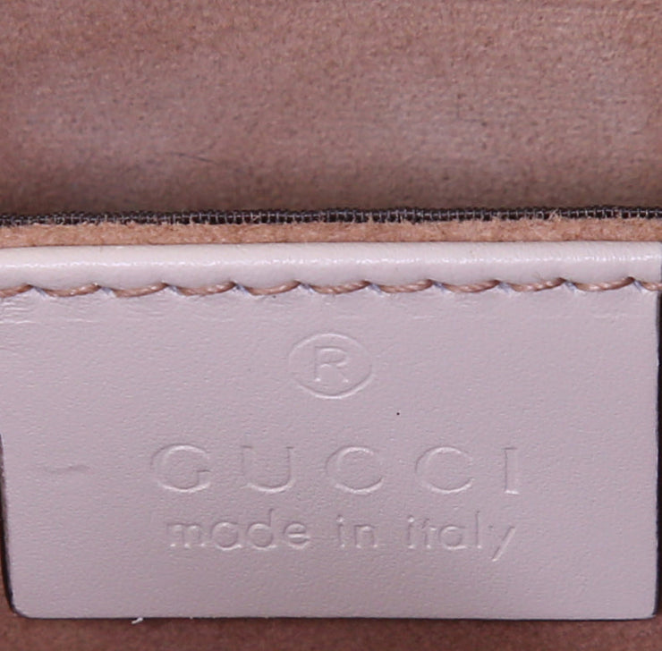 Borsa a tracolla Gucci Sylvie in pelle bianca