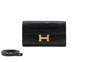 Hermès
Black Matte Alligator Mississippiensis Constance To Go Gold Hardware, 2022
