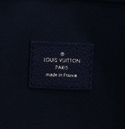 Borsa da viaggio Louis Vuitton Keepall Editions Limitées in tela monogram blu e bianca