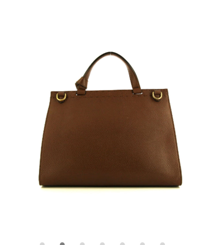 Borsa Gucci GG Marmont in pelle martellata marrone