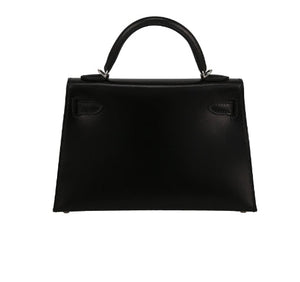 Borsa Hermès Kelly 20 cm in pelle box nera