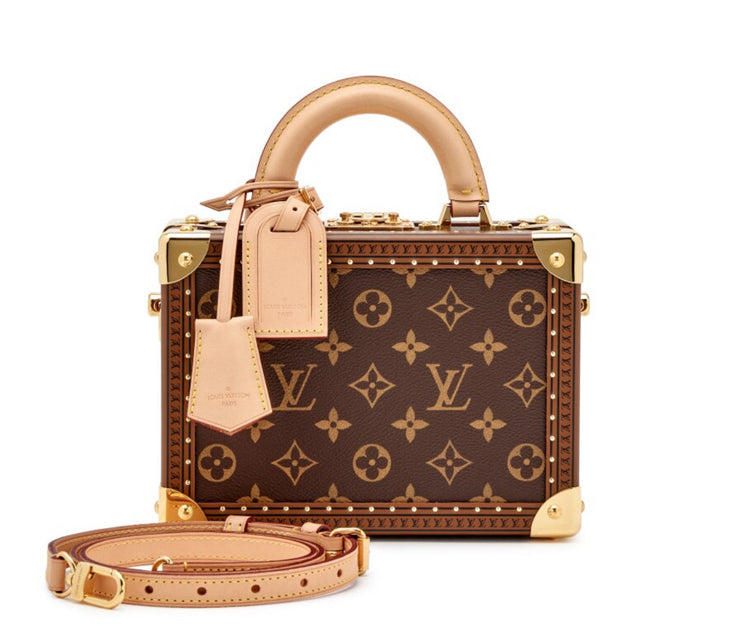 Louis Vuitton
Ebene Monogram Coated Canvas Petite Valise Top Handle Trunk Bag Gold Hardware, 2022