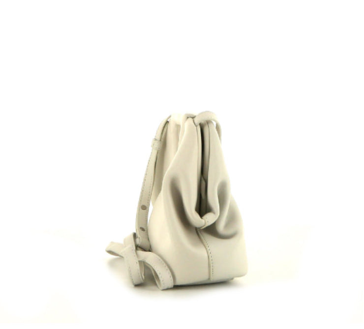 Borsa a tracolla Bottega Veneta Point in pelle bianca