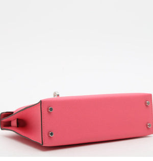 Borsa Hermès Kelly 20 cm in pelle Epsom rosa azalea