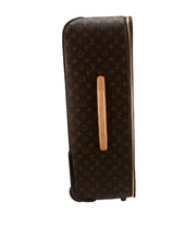 Valigia flessibile Louis Vuitton Pegase in tela monogram e pelle naturale
