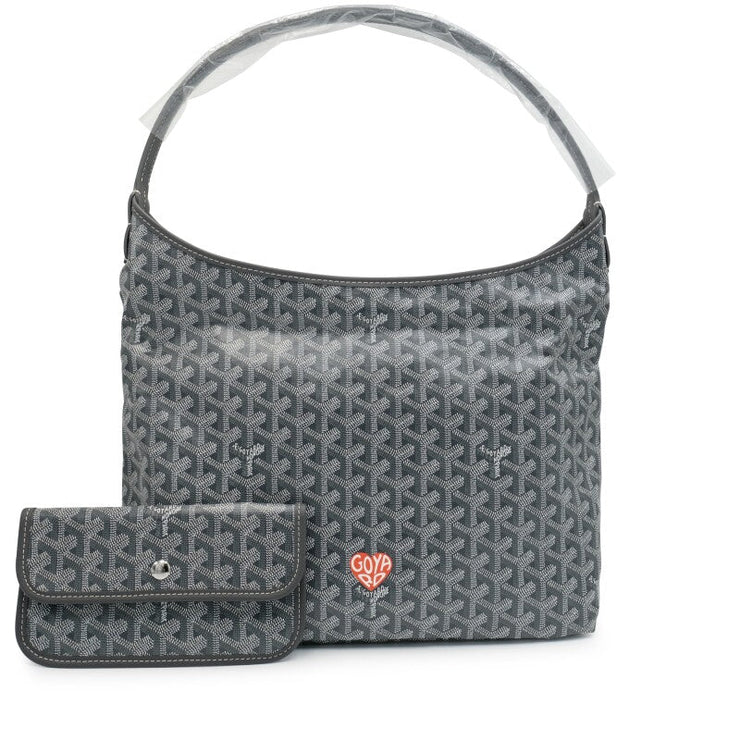 Goyard
Grey Goyardine Canvas and Chevroches Calfskin Boheme Hobo Bag