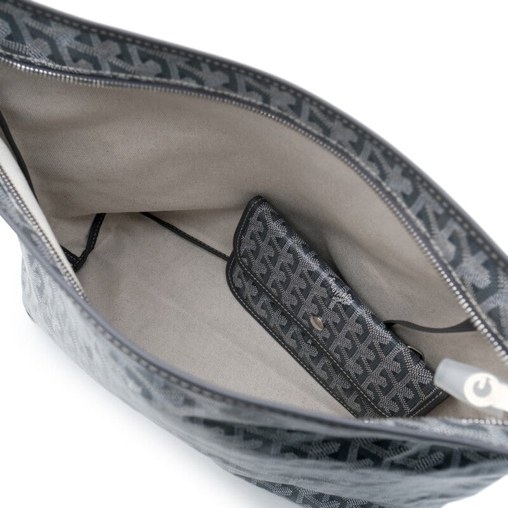 Goyard
Grey Goyardine Canvas and Chevroches Calfskin Boheme Hobo Bag