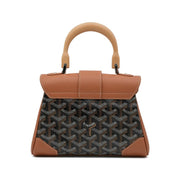 Goyard
Black Goyardine Canvas and Tan Chevroches Calfskin Saïgon Souple Mini Bag