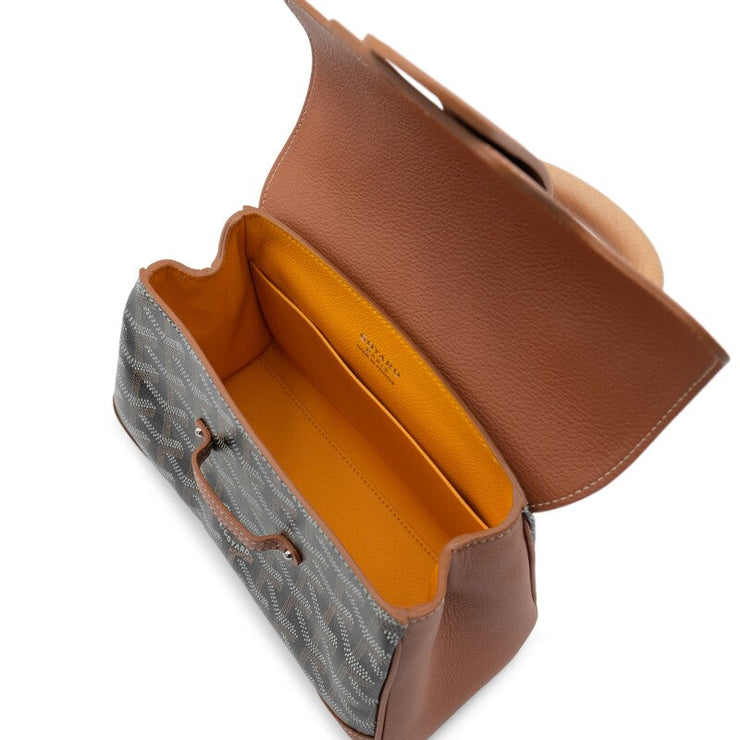 Goyard
Black Goyardine Canvas and Tan Chevroches Calfskin Saïgon Souple Mini Bag