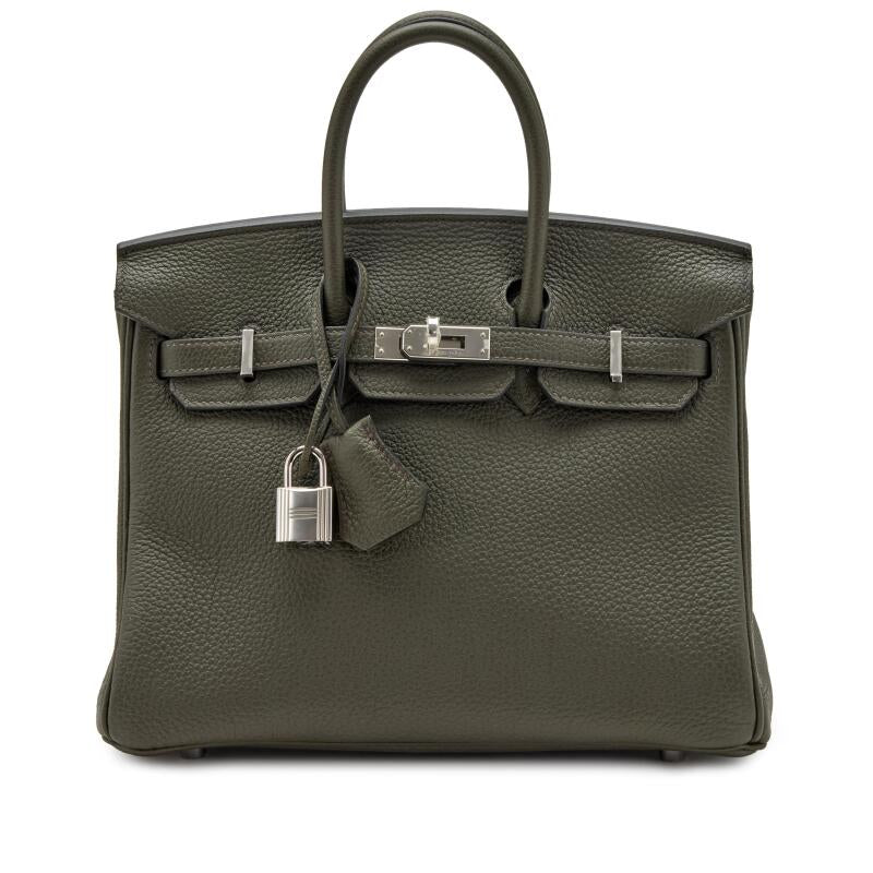 Hermès
Vert Gris Togo Birkin 25 Palladium Hardware, 2022
