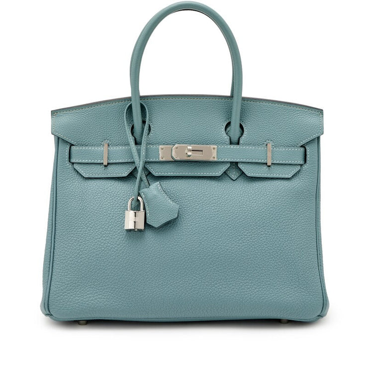 Hermès
Bleu Ciel Togo Birkin 30 Palladium Hardware, 2009