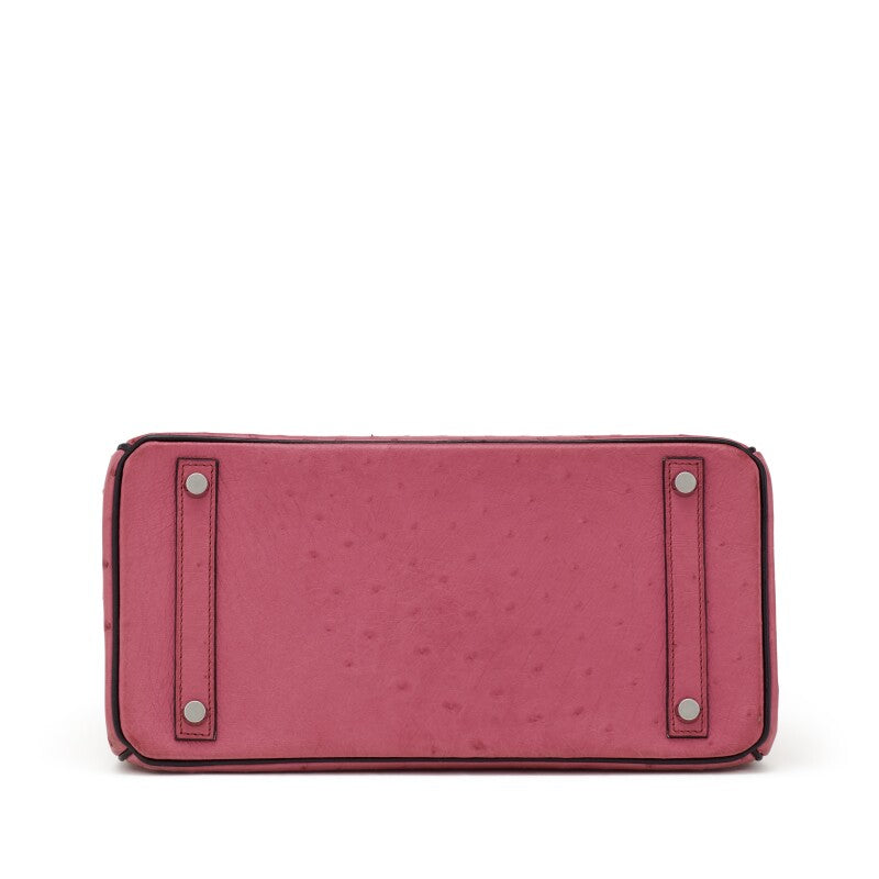 Hermès
Fuchsia and Black Ostrich HSS Birkin 30 Palladium Hardware, 2011