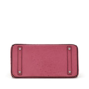 Hermès
Fuchsia and Black Ostrich HSS Birkin 30 Palladium Hardware, 2011