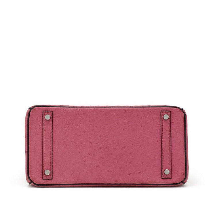 Hermès
Fuchsia and Black Ostrich HSS Birkin 30 Palladium Hardware, 2011