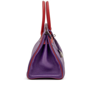 Hermès
Anemone and Rouge Casaque Clémence Birkin 30 Palladium Hardware, 2013