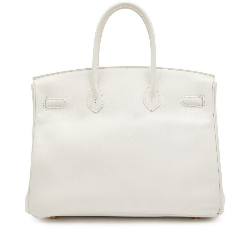 Hermès
White Swift Birkin 35 Gold Hardware, 2010