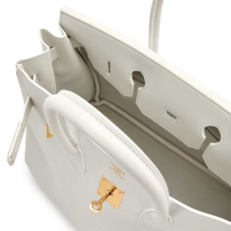 Hermès
White Swift Birkin 35 Gold Hardware, 2010