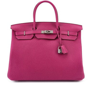 Hermès
Cyclamen Epsom Birkin 25 Palladium Hardware, 2004