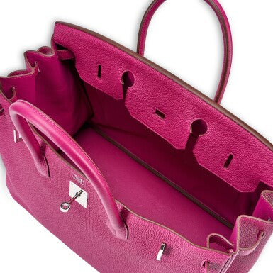 Hermès
Cyclamen Epsom Birkin 25 Palladium Hardware, 2004