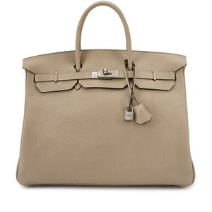 Hermès
Gris Tourterelle Togo Birkin 40 Palladium Hardware, 2006