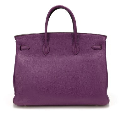 Hermès
Violet Clemence Birkin 40 Palladium Hardware, 2012