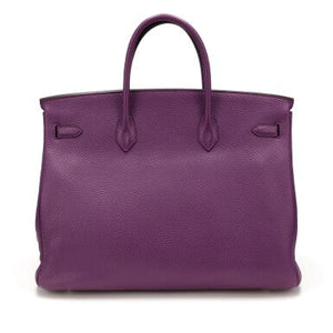 Hermès
Violet Clemence Birkin 40 Palladium Hardware, 2012