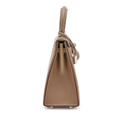 Hermès
Etoupe Swift Padded Kelly 25 Palladium Hardware, 2022