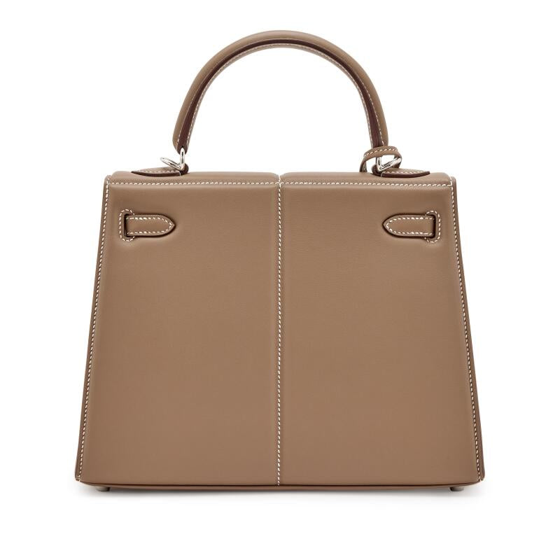Hermès
Etoupe Swift Padded Kelly 25 Palladium Hardware, 2022