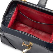 Blue Lambskin Doctors Bag Gold Hardware, 1970s