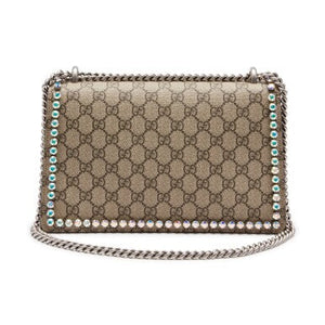 Gucci
Pink Dionysus Shoulder Bag in GG Supreme Coated Canvas with Gunmetal Hardware, 2015