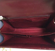 GUCCI | BURGUNDY VINTAGE BAG IN LIZARD, c.1960s