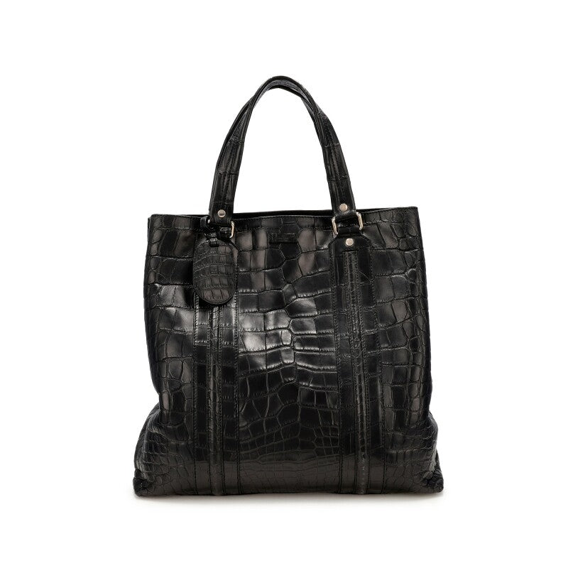 Gucci
Black Crocodile Tote Bag Silver Hardware
