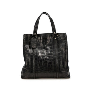 Gucci
Black Crocodile Tote Bag Silver Hardware