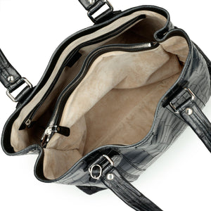 Gucci
Black Crocodile Tote Bag Silver Hardware