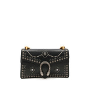 Gucci
Black Leather and Strass Studded Small Dionysus Bag Gold and Ruthenium Hardware