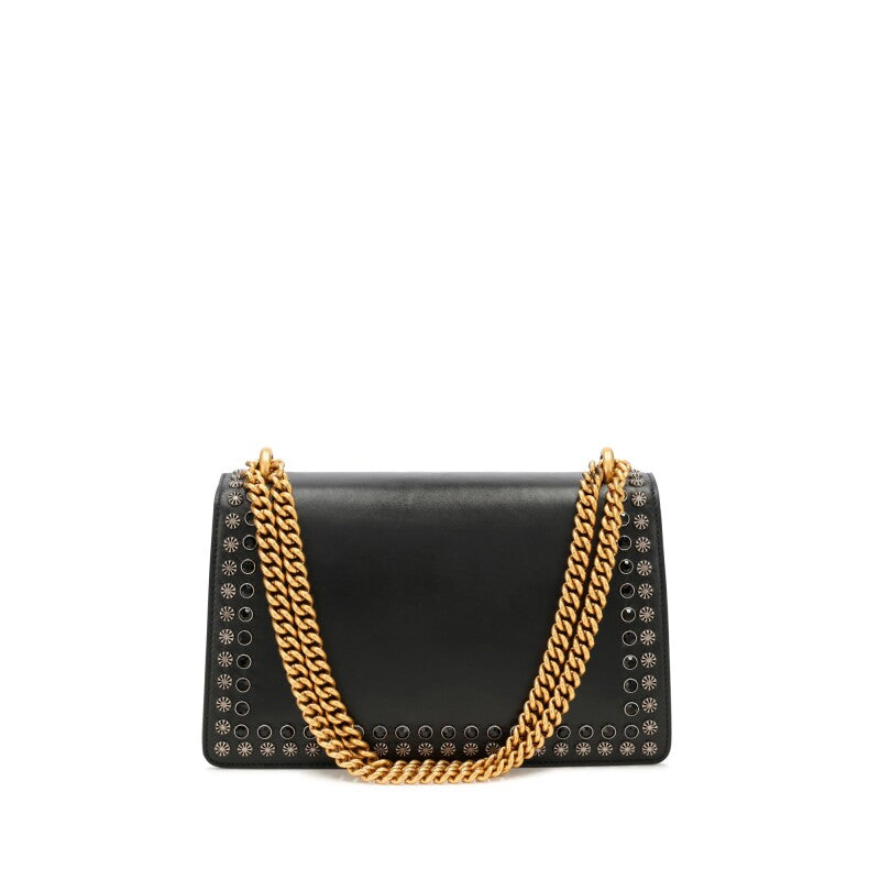 Gucci
Black Leather and Strass Studded Small Dionysus Bag Gold and Ruthenium Hardware