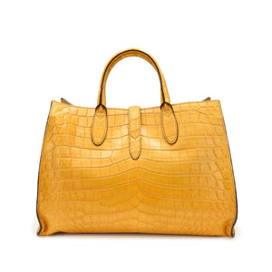 Gucci
Mustard Crocodile Large Jackie Soft Tote Silver Hardware
