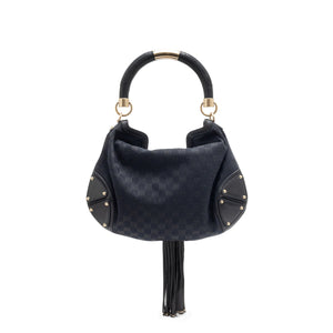 Gucci
Black Monogram GG Canvas Indy Gold and Bamboo