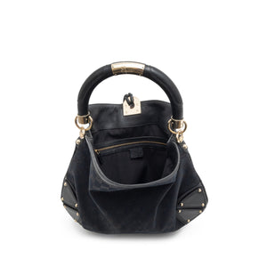 Gucci
Black Monogram GG Canvas Indy Gold and Bamboo